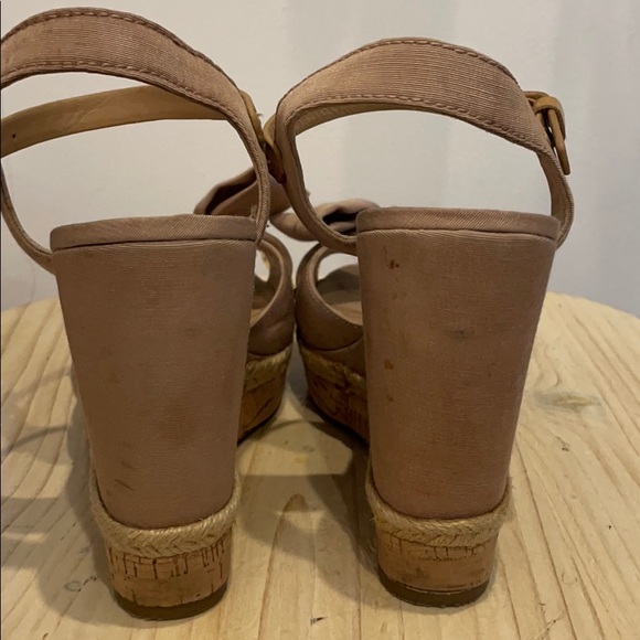 Tory Burch Penny Faille Bow Wedge Sandal - Picture 6 of 11